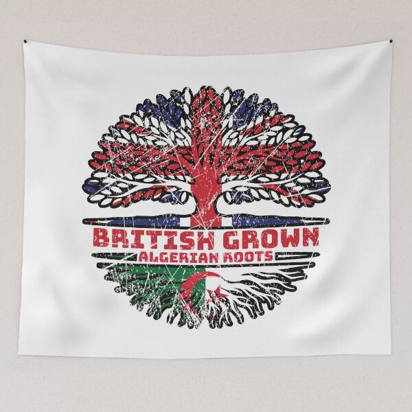 Item preview, Algeria Algerian Uk United Kingdom British Tree Roots Flag designed and sold by FlagX.