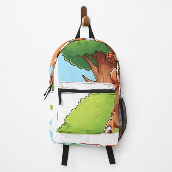 Item preview, cartoon of a squirrel wearing a t-shirt eating nuts on a tree designed and sold by MzulhilmiZam.