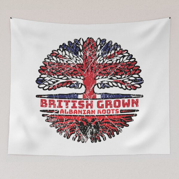 Item preview, Albanian Albania Uk United Kingdom British Tree Roots Flag designed and sold by FlagX.