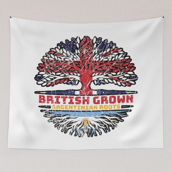 Item preview, Argentina Argentine Argentinean Argentinian Uk United Kingdom British Tree Roots Flag designed and sold by FlagX.