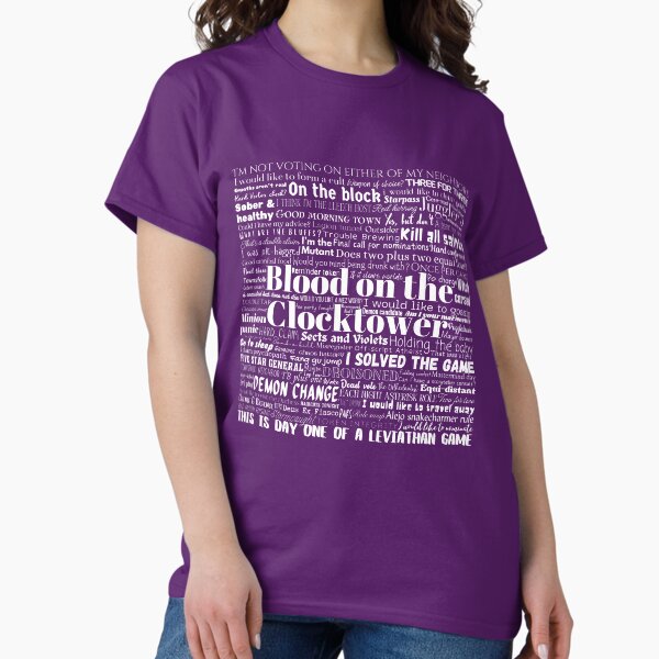 Item preview, Blood on the Clocktower Vocab White designed and sold by clocktowernerd.