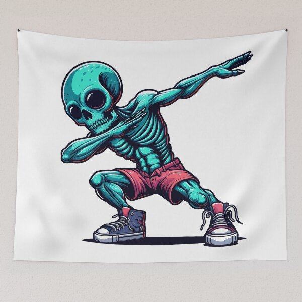 Item preview, Dabbing Skeleton - Cool Alien designed and sold by Designowner.