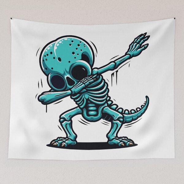 Item preview, Dabbing Alien Skeleton - Cool monster designed and sold by Designowner.