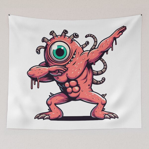Item preview, One-Eyed Monster Dabbing - Cool Alien designed and sold by Designowner.