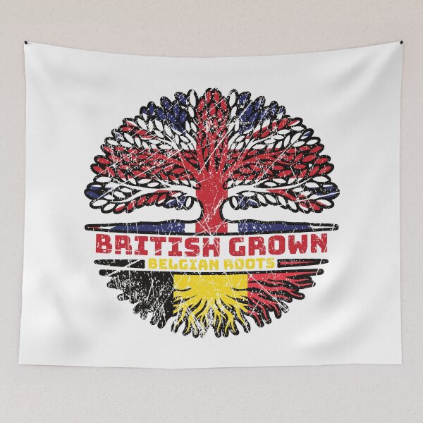 Item preview, Belgium Belgian Uk United Kingdom British Tree Roots Flag designed and sold by FlagX.