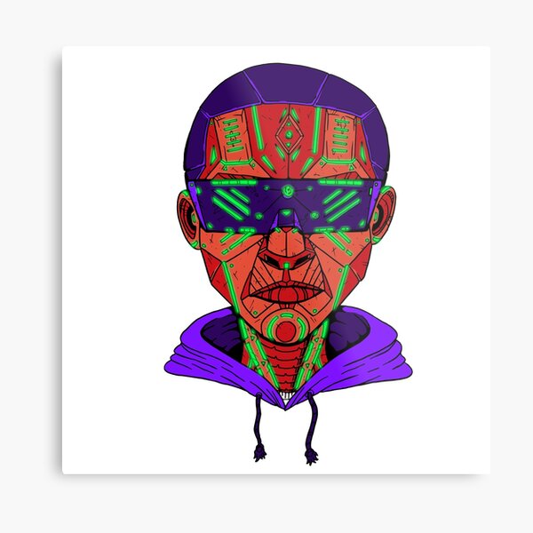 Me Bot Metal Print