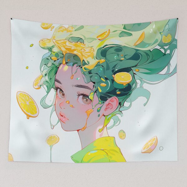 Item preview, Tangy Citrus Zest Splash Anime Girl designed and sold by bubblegoth.