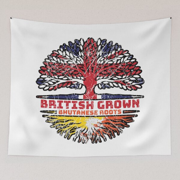 Item preview, Bhutan Bhutanese British UK Tree Roots Flag designed and sold by FlagX.