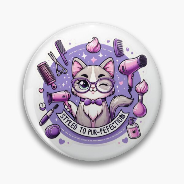 Item preview, A cute beauty cat purr perfection sticker. designed and sold by WooshiArt.