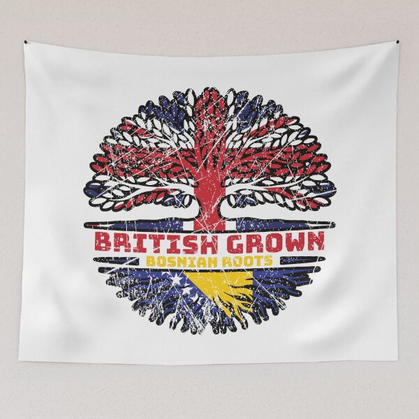 Item preview, Bosnia Bosnian Uk United Kingdom British Tree Roots Flag designed and sold by FlagX.