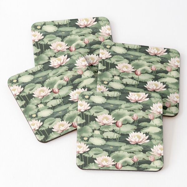 Item preview, Water Lily - July Birthday - Seamless Vintage Print designed and sold by OrganizeMe.