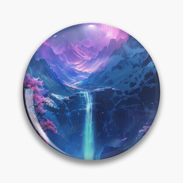 Item preview, Neon Nights: Tranquil Dreamscapes of a Japanese Mountain Lake Illuminated by the Serene Glow of Neon Lights designed and sold by Mullet Monkey.