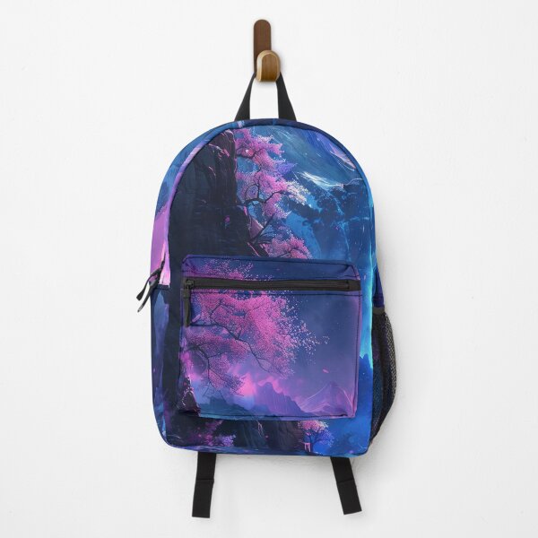Item preview, Neon Nights: Tranquil Dreamscapes of a Japanese Mountain Lake Illuminated by the Serene Glow of Neon Lights designed and sold by Mullet Monkey.