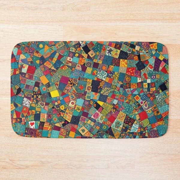 Item preview, Abstract Colorful Patchwork Quilt Pattern designed and sold by calibrit.
