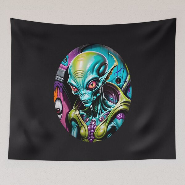 Item preview, Cool Space Alien Graffiti Art designed and sold by TheArtOfPat.