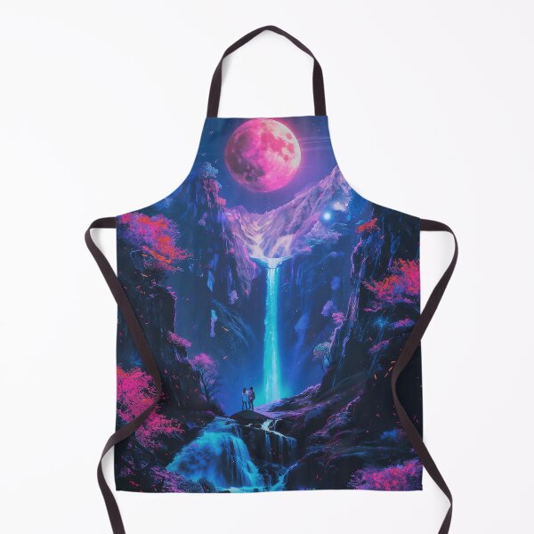 Item preview, Electric Dreams: Serene Neon Nights at the Mountain Lake, Where Fantasy Meets Reality in a Mesmerizing Display of Light designed and sold by Mullet Monkey.