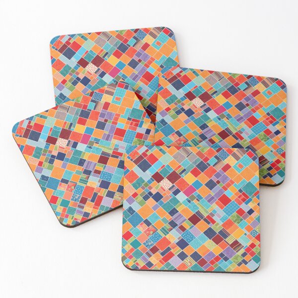 Item preview, Abstract Colorful Patchwork Quilt Pattern designed and sold by calibrit.