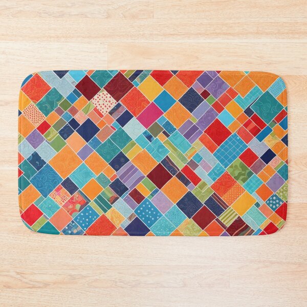 Item preview, Abstract Colorful Patchwork Quilt Pattern designed and sold by calibrit.