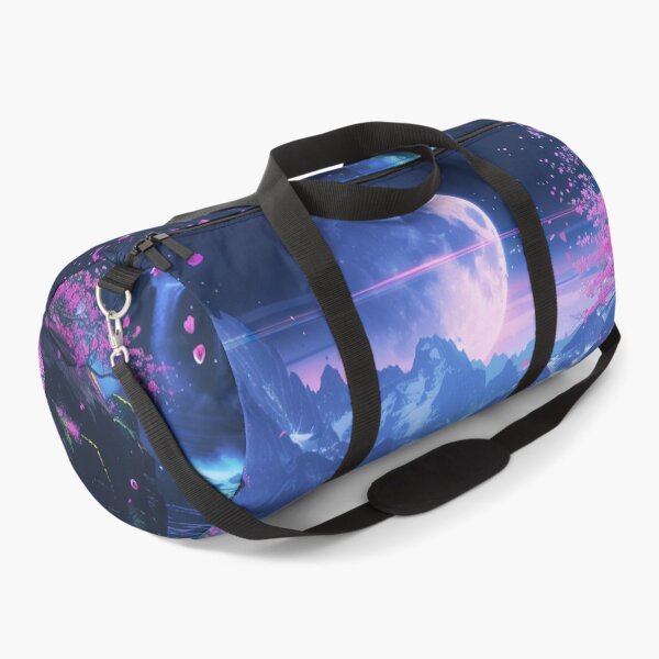 Item preview, Enchanted Glow: Japanese Neon Fantasy Unfolds by the Reflective Waters of the Mountain Lake, Creating a Scene of Surreal Beauty designed and sold by Mullet Monkey.