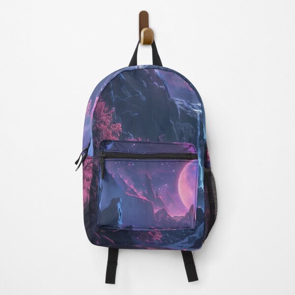 Item preview, Neon Lights Dance Across the Japanese Mountain Lake, Casting an Otherworldly Aura of Peace and Tranquility designed and sold by Mullet Monkey.