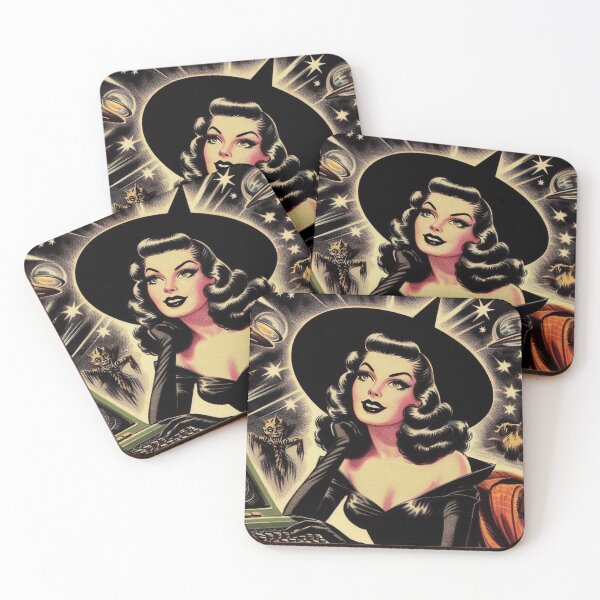 Item preview, Vintage Witch Pin Up designed and sold by PulpVintage.