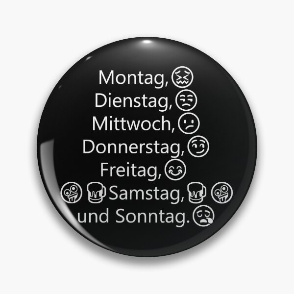 Item preview, Montag, Dienstag, Mittwoch, Donnerstag, Freitag, Samstag beziehungsweise Sonnabend und Sonntag designed and sold by ricobarinas.