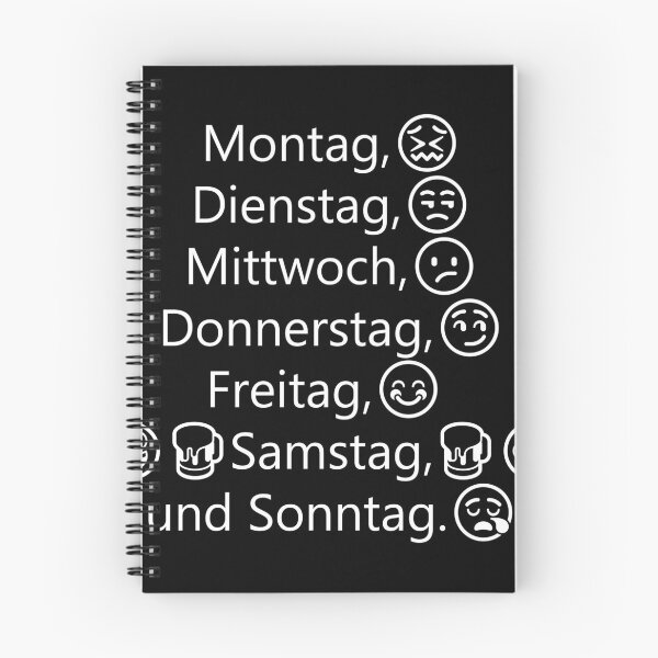 Item preview, Montag, Dienstag, Mittwoch, Donnerstag, Freitag, Samstag beziehungsweise Sonnabend und Sonntag designed and sold by ricobarinas.