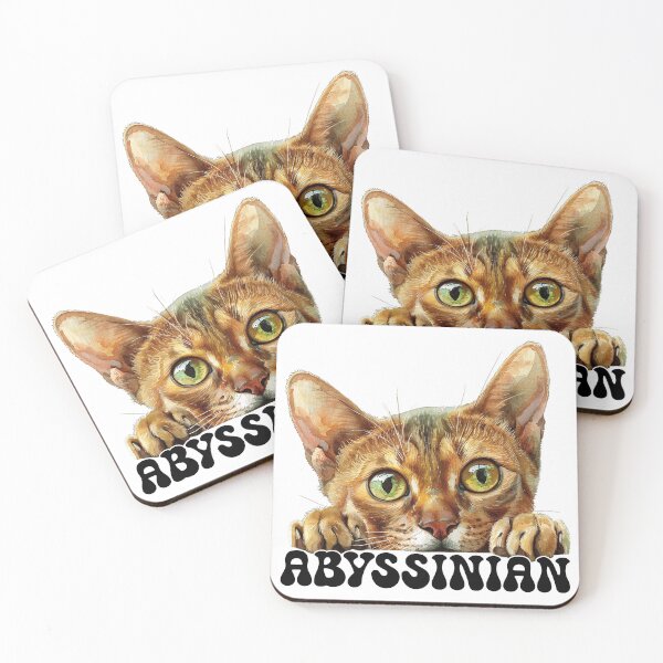 Item preview, PEEKING ABYSSINIAN CAT designed and sold by quiltsncatitude.
