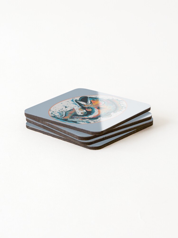 Thumbnail 4 of 5, Coasters (Set of 4), Colorful Fish Oval designed and sold by RWCarpenter.