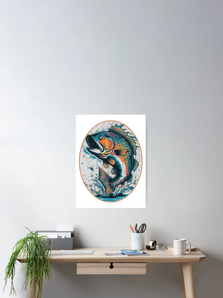 Thumbnail 2 of 3, Poster, Colorful Fish Oval designed and sold by RWCarpenter.