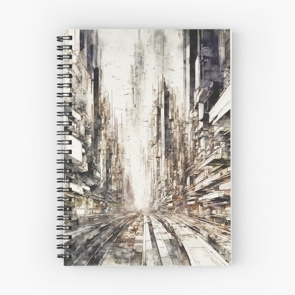 Item preview, Future City Japanese Watercolor no.3, Blocky City designed and sold by Kendall Anderson.