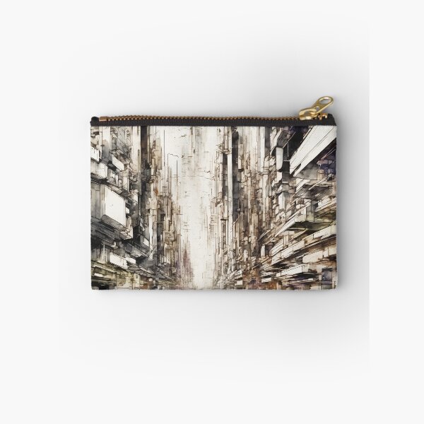 Item preview, Future City Japanese Watercolor no.3, Blocky City designed and sold by Kendall Anderson.