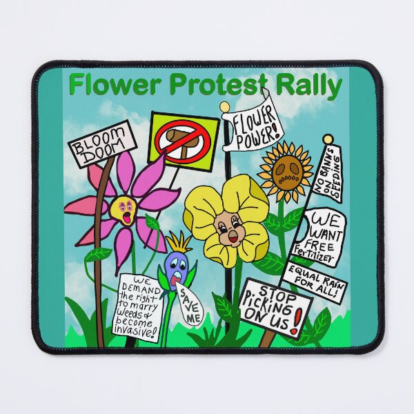 Item preview, Flower Protest Rally designed and sold by RedLeafPine.