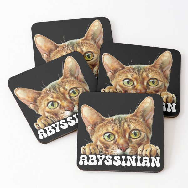 Item preview, PEEKING ABYSSINIAN CAT designed and sold by quiltsncatitude.