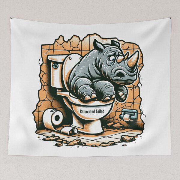 Item preview, Rhino Renovated Toilet designed and sold by ArtemisDesignAI.