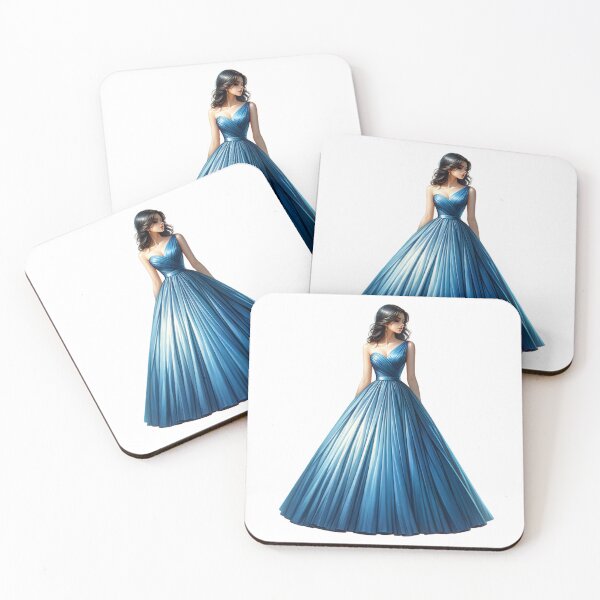 Item preview, Princess Dress One Shoulder Blue designed and sold by PassionforLove.