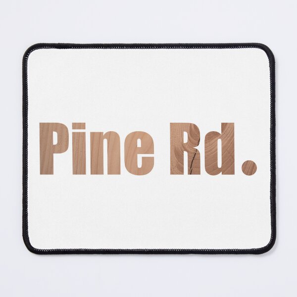 Item preview, Pine Road Street Name with authentic light wood background designed and sold by TheMugDirectory.