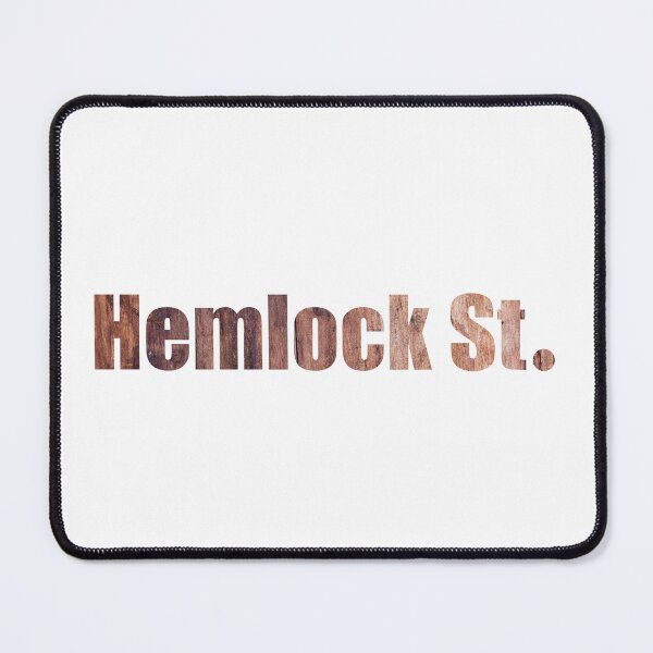 Item preview, Hemlock Street Street Name with authentic light wood background designed and sold by TheMugDirectory.