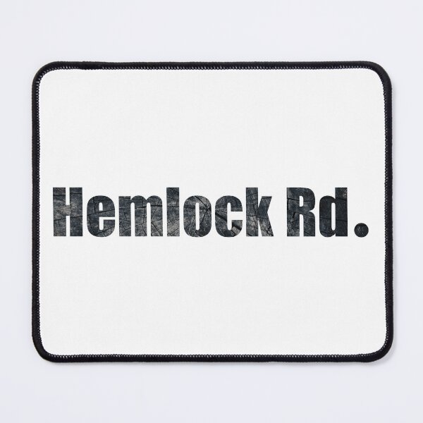 Item preview, Hemlock Road Street Name with authentic dark wood background designed and sold by TheMugDirectory.