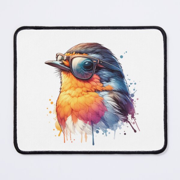 Item preview, Watercolor American Robin Wearing Sunglasses designed and sold by TheAnimalZ00.