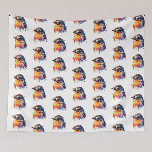 Item preview, Watercolor American Robin Wearing Sunglasses designed and sold by TheAnimalZ00.
