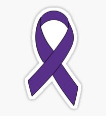 Purple Awareness Ribbon Sticker