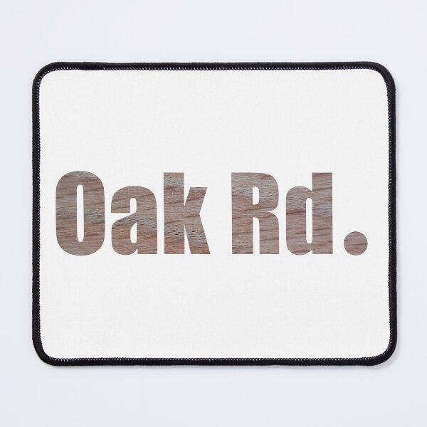 Item preview, Oak Road Street Name with authentic wood background designed and sold by TheMugDirectory.