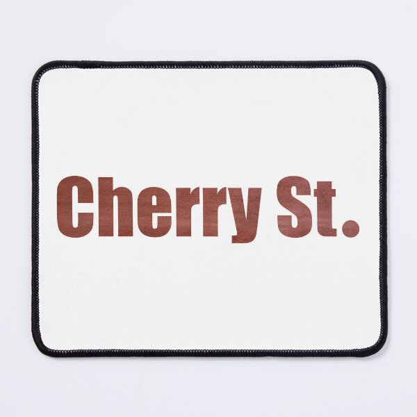 Item preview, Cherry Street Street Name with authentic wood background designed and sold by TheMugDirectory.