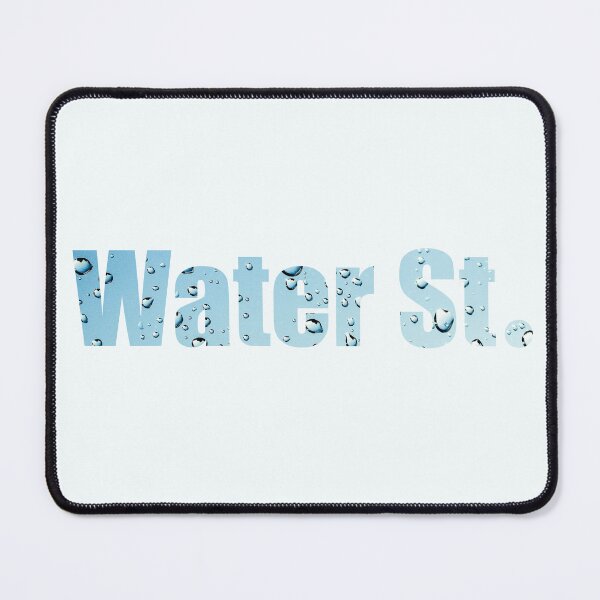 Item preview, Water Street Street Name with water dropplet background designed and sold by TheMugDirectory.