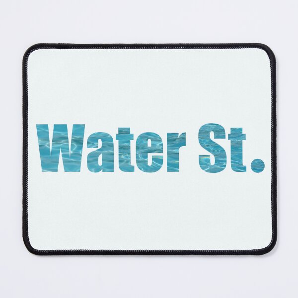 Item preview, Water Street Street Name with calming ripple background designed and sold by TheMugDirectory.