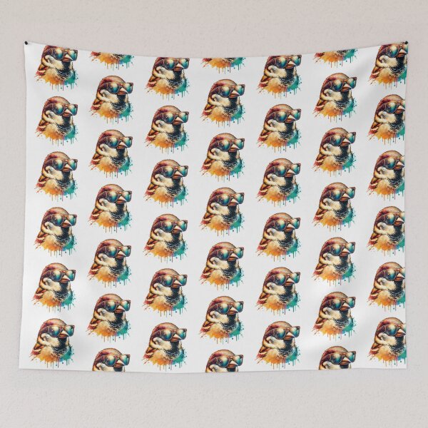 Item preview, Watercolor House Sparrow Wearing Sunglasses designed and sold by TheAnimalZ00.