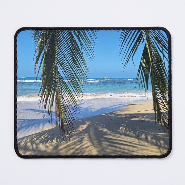 Item preview, Palm leaves on the beach in the Caribbean designed and sold by serenedesign.