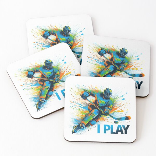 Item preview, Hockey Puck Pursuit: A Watercolor Symphony designed and sold by SportsT-Shirts.