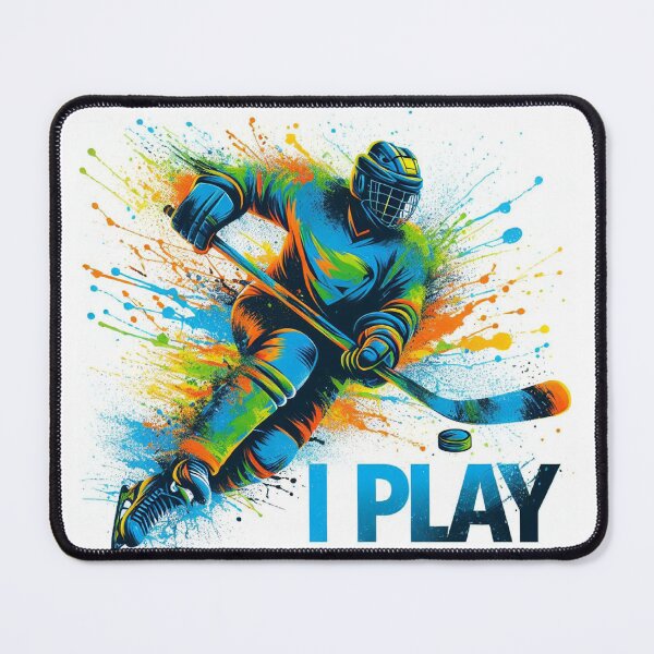 Item preview, Hockey Puck Pursuit: A Watercolor Symphony designed and sold by SportsT-Shirts.
